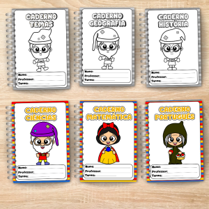 cadernos temáticos para crianças