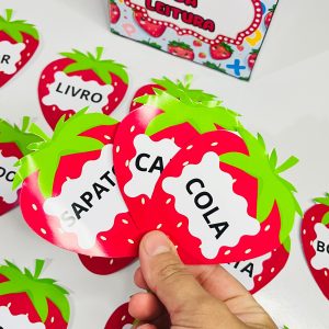 cartões ilustrativos de leitura