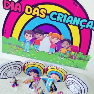 painel colorido dia das crianças