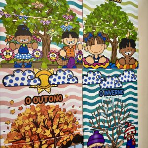 atividade de pintura sobre as estações do ano
