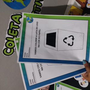 atividade de colorir lata de lixo