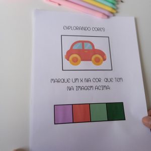 atividade de exploração de cores