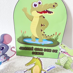 jacaré divertido para colorir