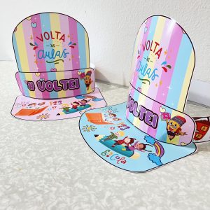 visores coloridos de volta às aulas