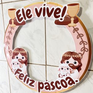 decoração de páscoa com bambolê