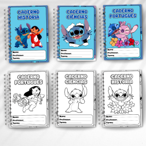cadernos coloridos para crianças