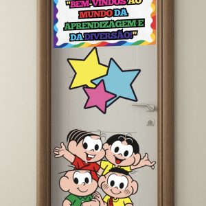 painel de porta turma da mônica