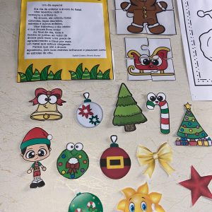 atividade de recorte e pintura natalina