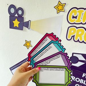 cartões coloridos para atividade escolar