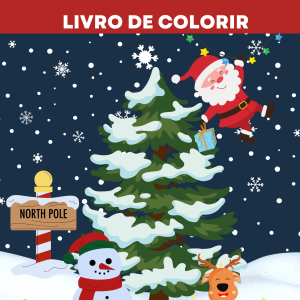 livro de colorir tema natal