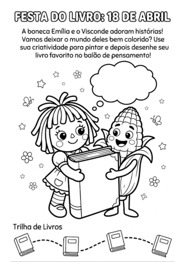 Atividade Dia do Livro Infantil PDF Grátis
